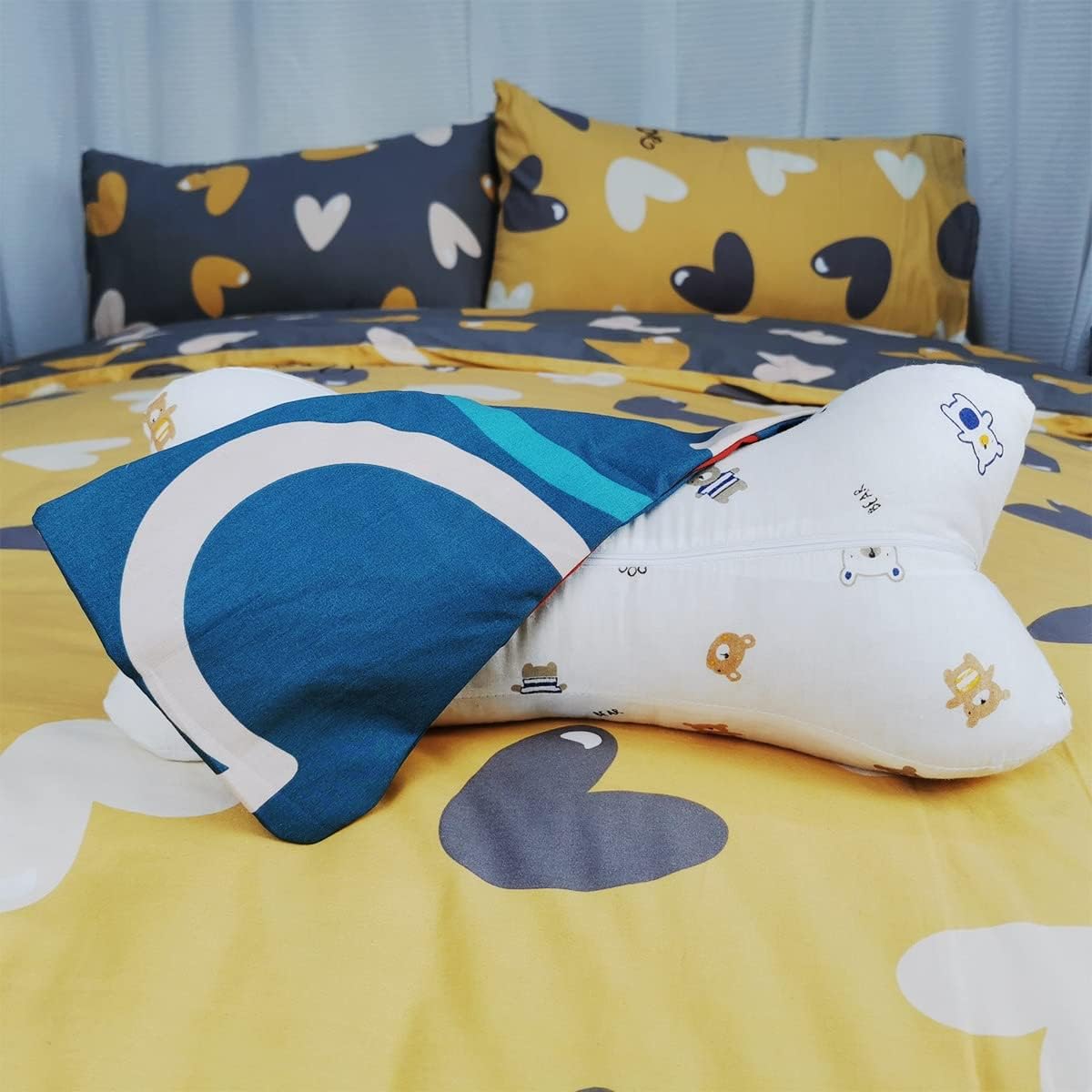 Almohadas de hueso para perro, almohadas especiales para el cuello, soporte para el sueño, almohada de viaje con núcleo de almohada, almohada
