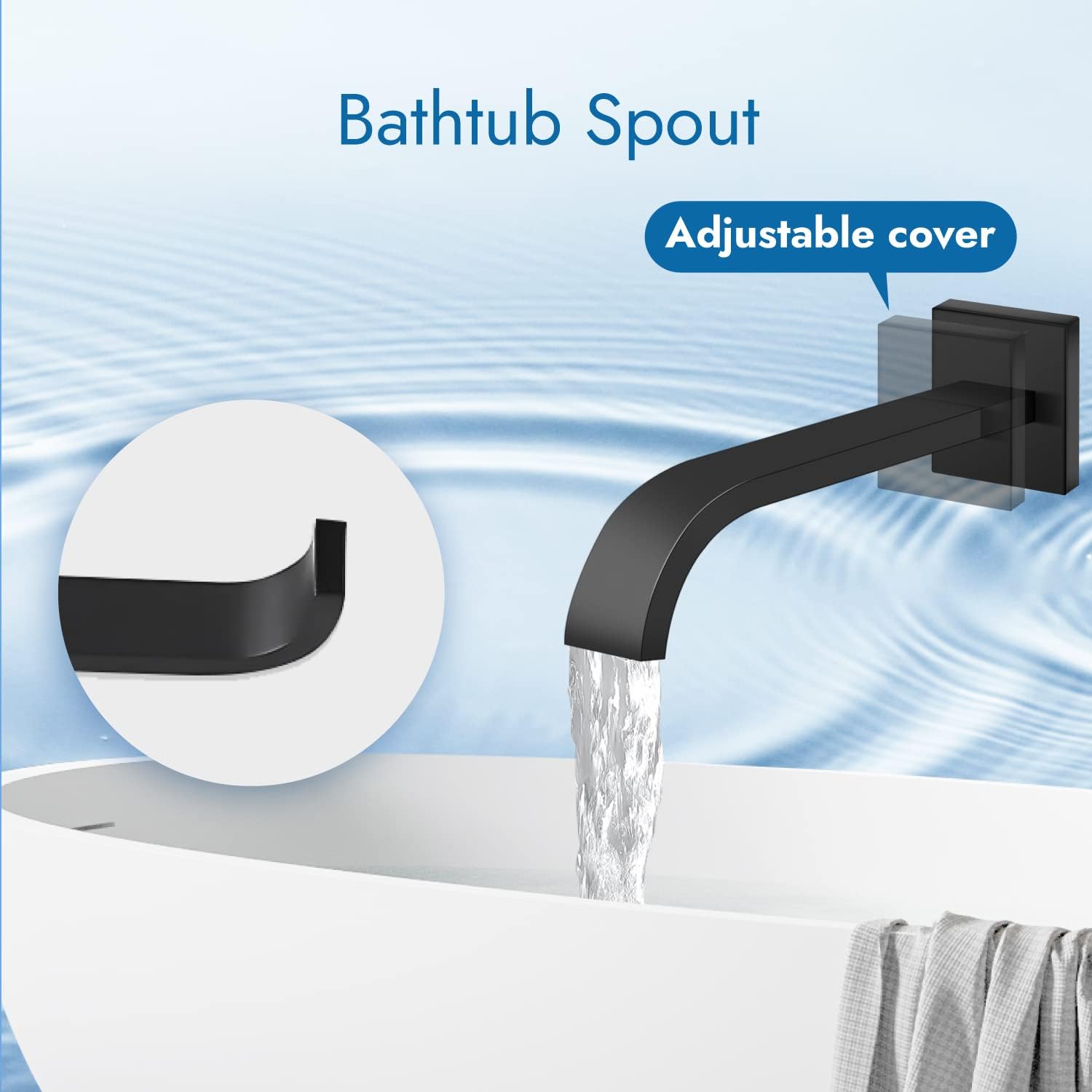 Cinwiny Sistema de ducha de baño negro mate, cabezal de ducha de lluvia de 10 pulgadas con rociador de mano para montaje en pared, boquilla de