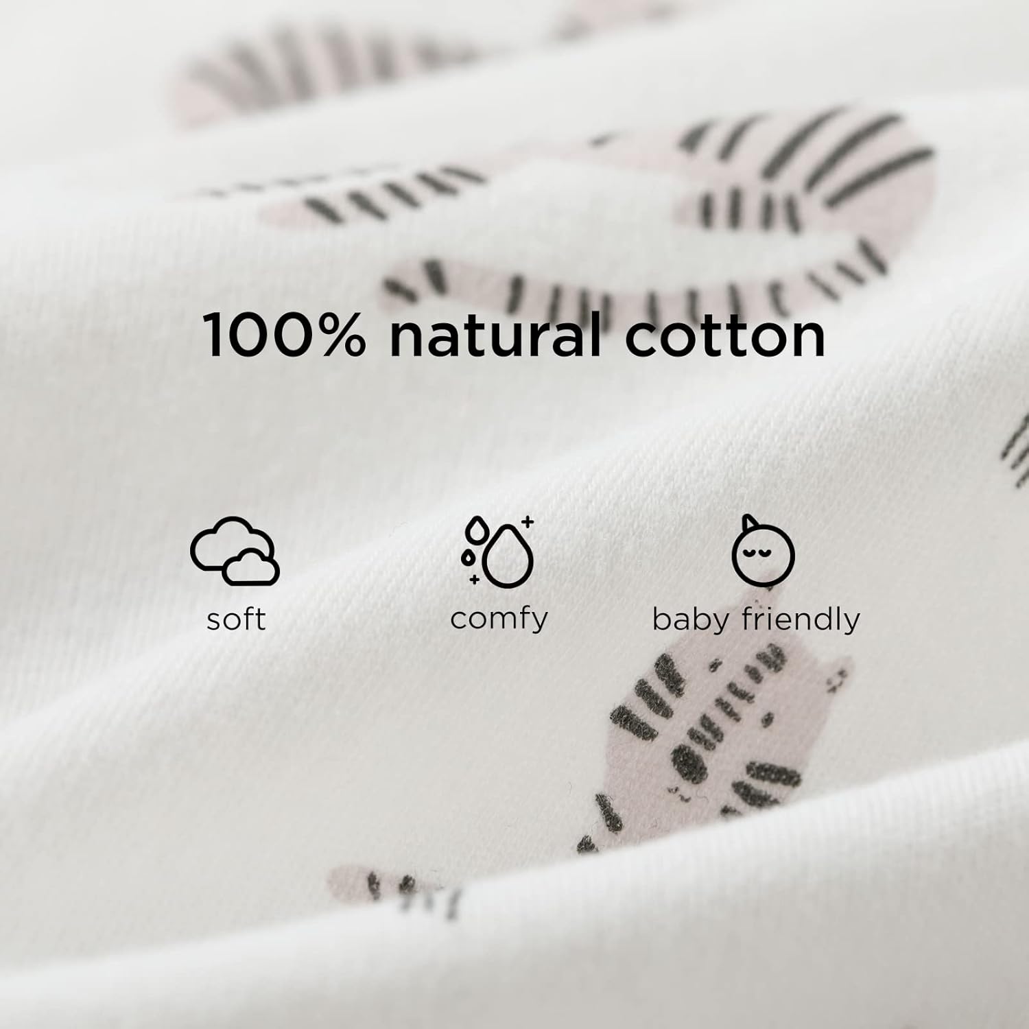 Duomiaomiao TOG 0.5 – Saco de dormir unisex para bebé, 100% algodón natural, saco de dormir con cremallera de 2 vías, 0.5 Tog-tigre
