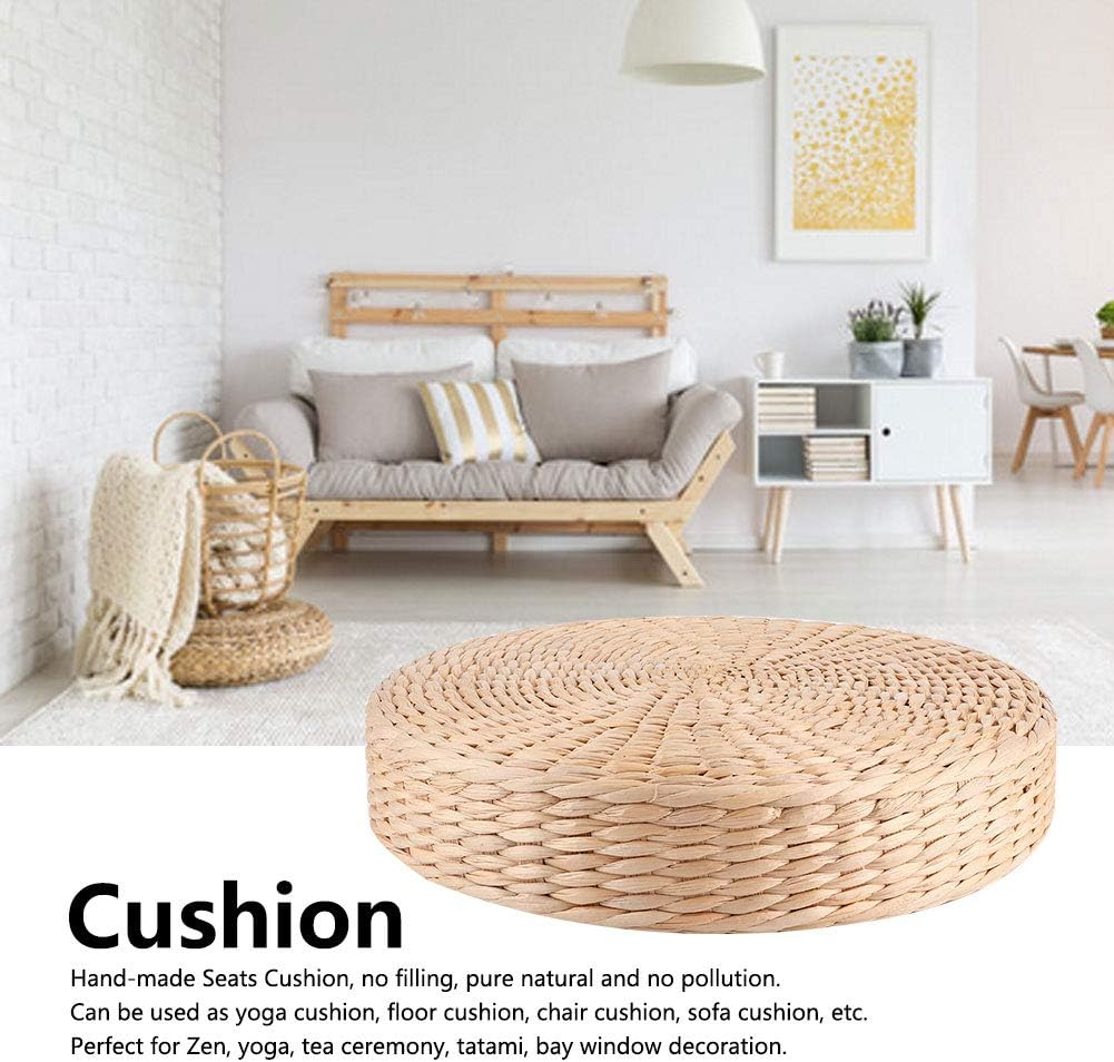 Fydun Hogar redondo Thic asientos cojín puf para tatami té zen ceremonia decoración hogar redondo Thic asientos para la familia