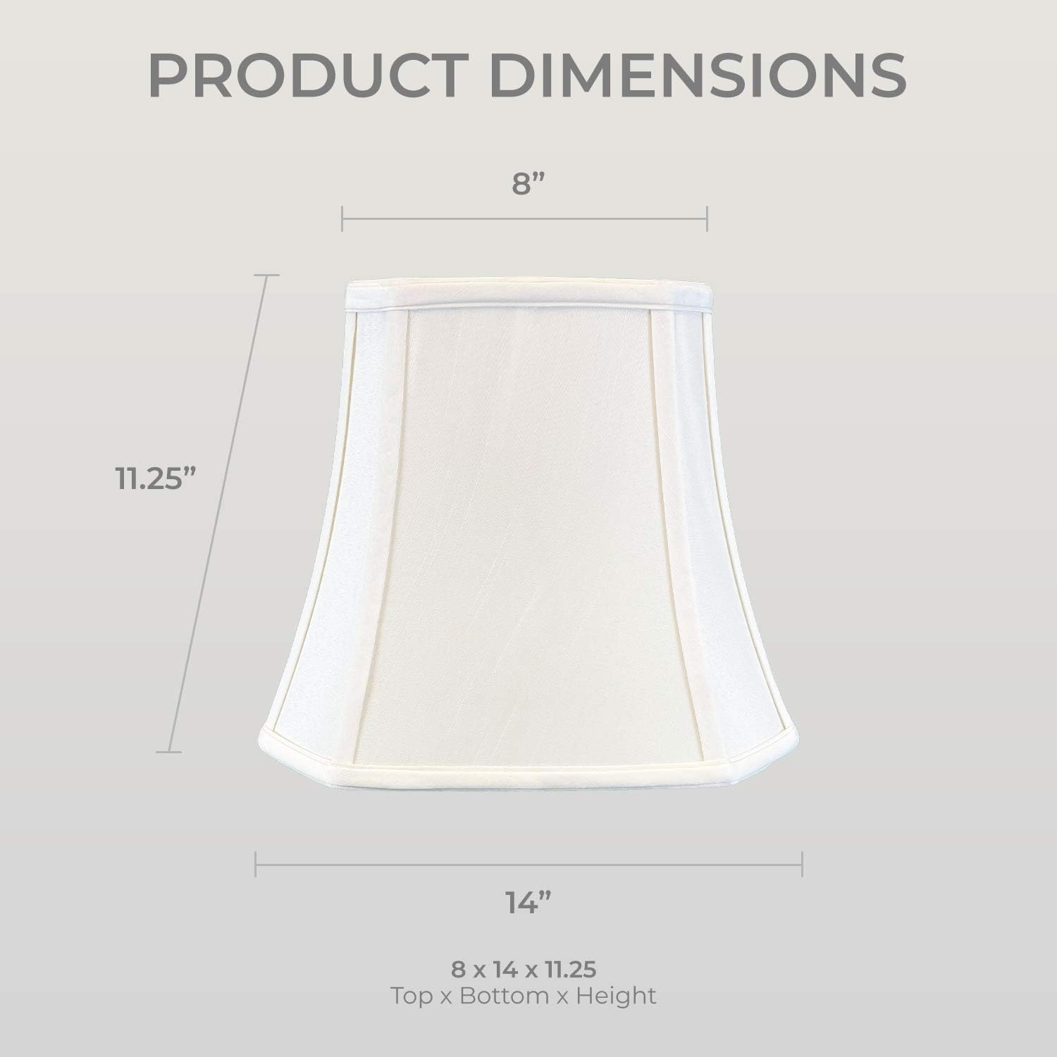 Royal Designs, Inc BSO-705-14WH – Pantalla de campana de esquina de corte cuadrado, BSO-705, color blanco, 14 pulgadas