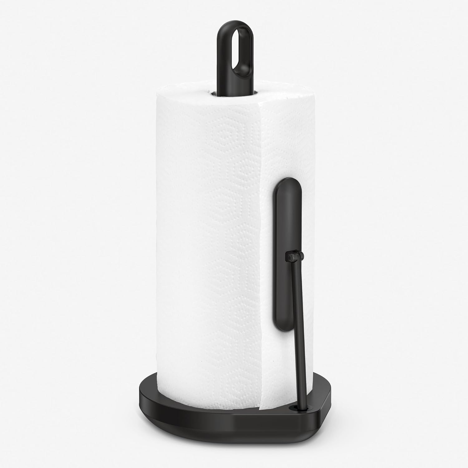 simplehuman Soporte para toallas de papel con brazo de tensión, acero inoxidable negro