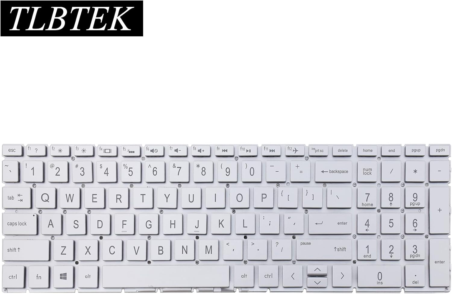 TLBTEK Teclado retroiluminado de repuesto compatible con 15-cx 16-a 15-dk 15-ec 17-cd Series Laptop L20333-001 AM28B000300 negro