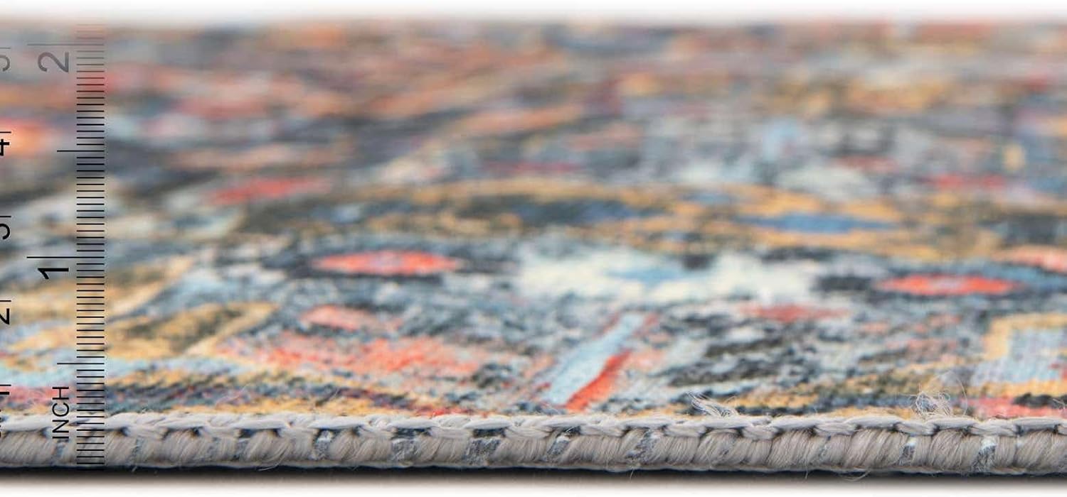 Unique Loom Timeless Collection – Alfombra de área – Roma (2 pies x 6 pies 1 pulgada, color negro)