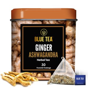 BLUE TEA – Té de hierbas de jengibre Ashwagandha – 30 bolsas de té Regalo del día de la madre Té de jengibre – Ashwagandha – Origen indio Súper BLUE TEA – Té de hierbas de jengibre Ashwagandha – 30 bolsas de té Regalo del día de la madre Té de jengibre – Ashwagandha – Origen indio Súper