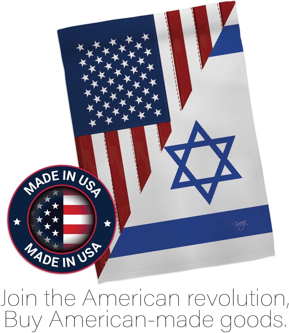Bandera estadounidense Israelí Bandera de Israel, 2 piezas de pancartas de pared para habitación, patio, césped, jardín, tapiz interior al aire