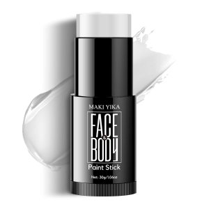 Palo de pintura blanca para rostro y cuerpo, palitos negros para deportes, maquillaje SFX no tóxico para esqueleto fantasma, disfraz de Halloween, Palo de pintura blanca para rostro y cuerpo, palitos negros para deportes, maquillaje SFX no tóxico para esqueleto fantasma, disfraz de Halloween,