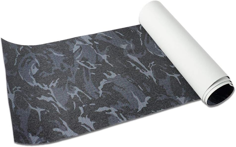 Hoja de cinta de agarre para patineta, 45.2 x 10.6 pulgadas, sin burbujas, impermeable, scooter, cinta de agarre longboard, papel de lija para