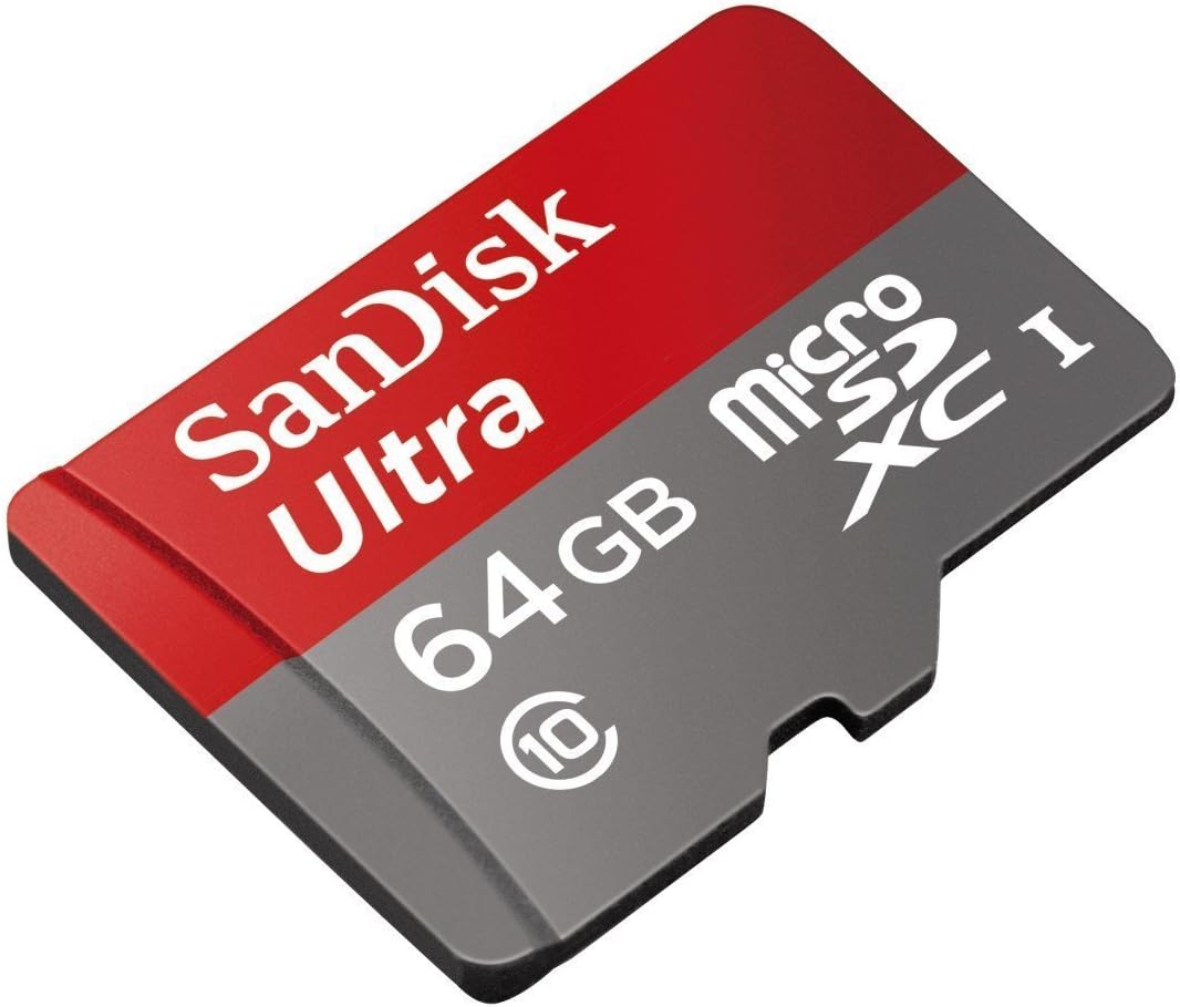 La tarjeta de memoria micro Sandisk de 64 GB funciona con Campark ACT74, ACT76, ACT76+, cámara de acción 4K Cámara de video SDXC MicroSD TF Flash