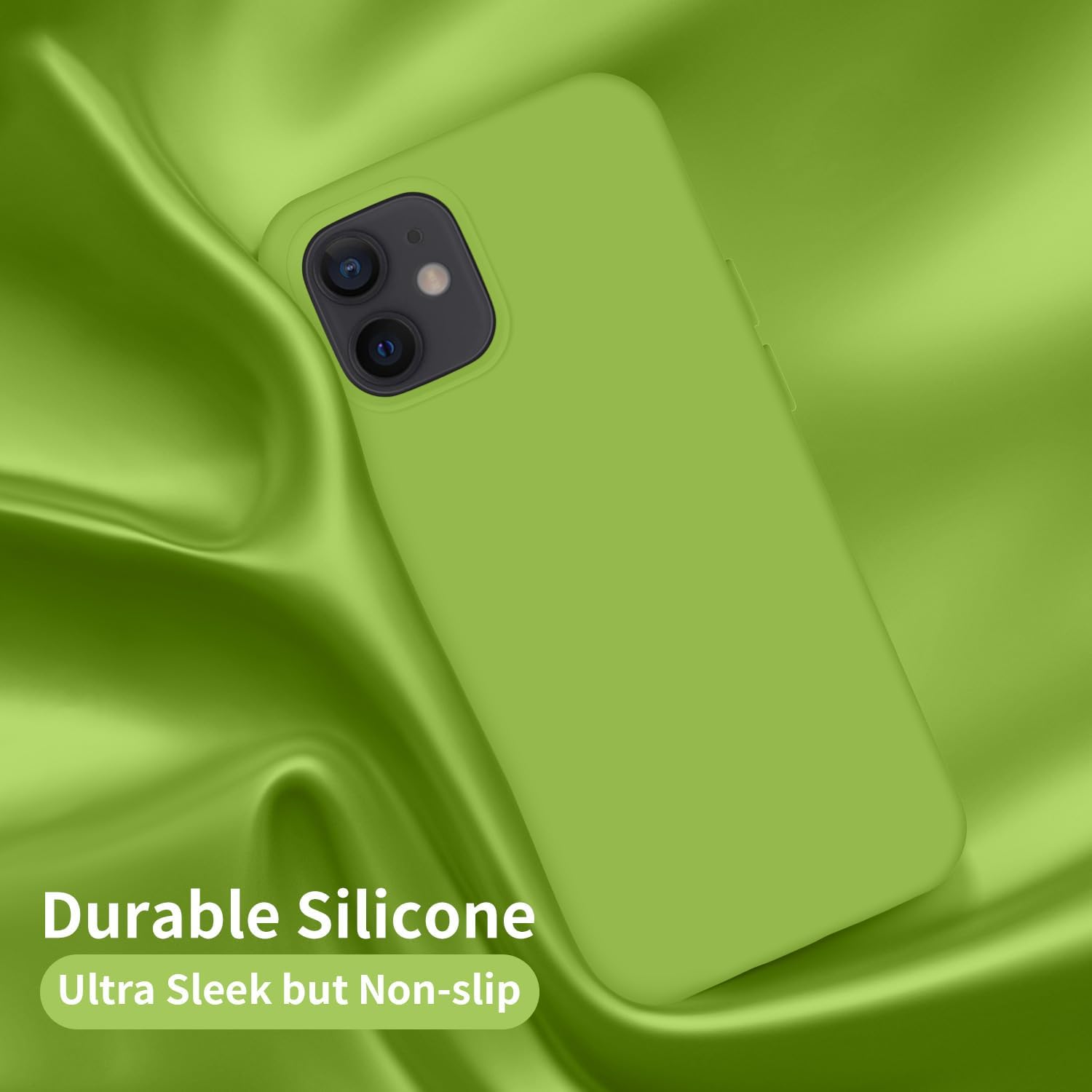Cordking Funda diseñada para iPhone 12, diseñada para iPhone 12 Pro, funda de silicona a prueba de golpes con forro de microfibra suave antiarañazos