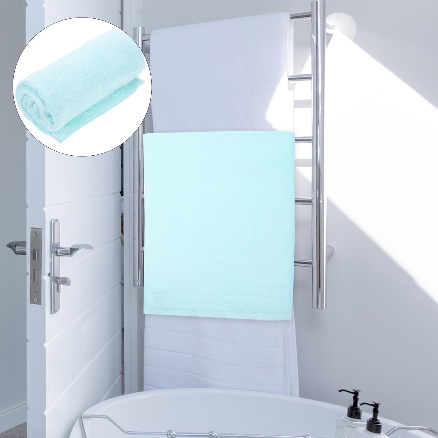 Alipis 2 toallas de baño súper suaves y absorbentes, de 28 x 13 pulgadas, absorbentes, de secado rápido, toallas grandes y ligeras para invitados,