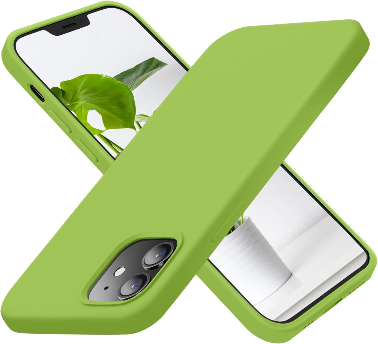 Cordking Funda diseñada para iPhone 12, diseñada para iPhone 12 Pro, funda de silicona a prueba de golpes con forro de microfibra suave antiarañazos