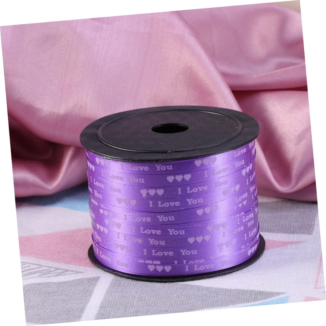 NOLITOY 3 Uds. 100 cintas para manualidades, color morado, para manualidades, cinta de Navidad, cinta de poliéster, cinta decorativa para rizar, San