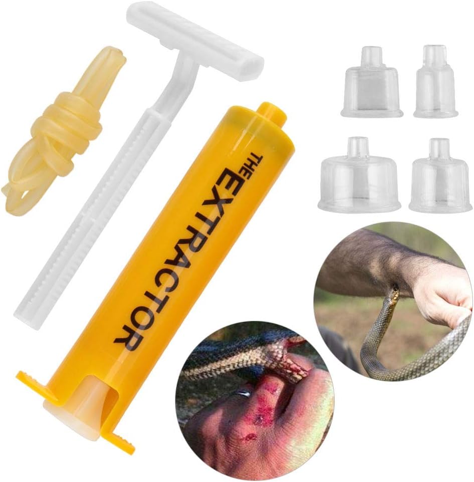Kit de bomba de succión para extractor de veneno, bomba de picadura, primeros auxilios de seguridad de emergencia rápida, suministros de primeros