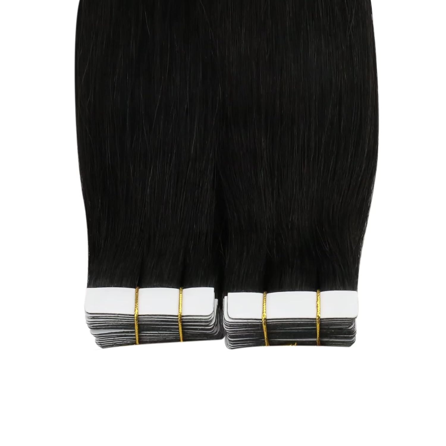 Moresoo – Extensiones de cabello humano con cinta adhesiva de 100 g 40pcs. Remy, recto, color puro, sin costuras, extensiones de pelo., 20 pulgadas,