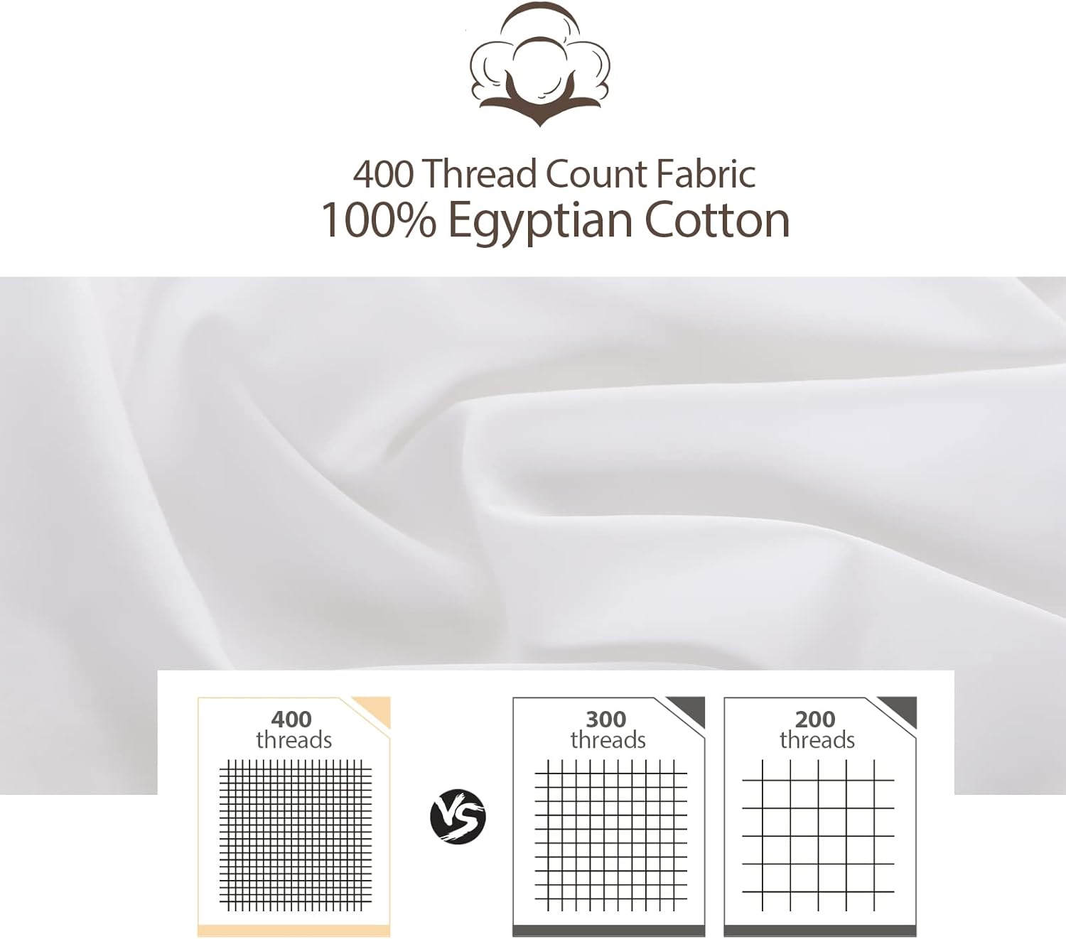Sábana bajera ajustable 100% algodón egipcio, 400 hilos tamaño King, color blanco, bolsillo profundo de 16 pulgadas, tintes resistentes a la