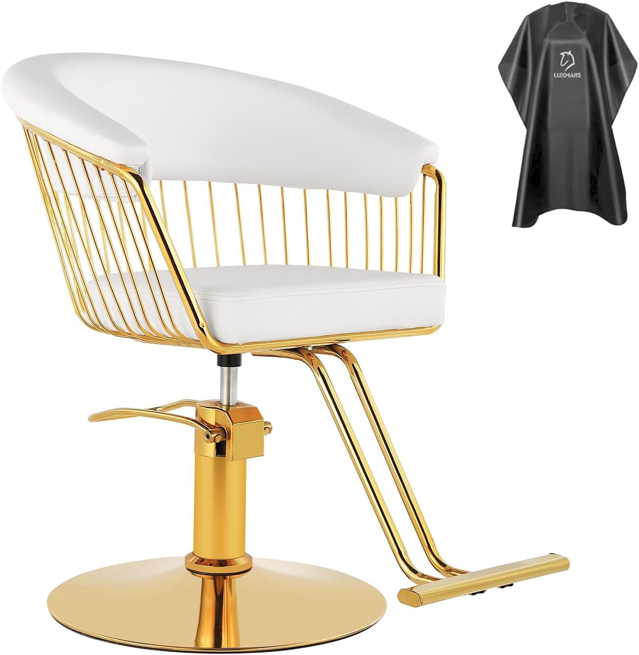 Silla de peluquero Silla de salón Silla giratoria de 360 grados Silla de peluquería hidráulica para el cabello con capacidad de carga 330 libras,