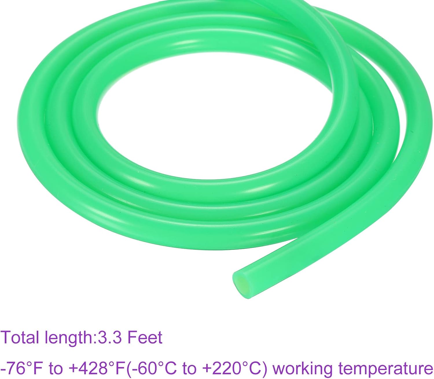 DMiotech Tubo de silicona de 38 pulgadas DI 12 pulgadas OD de 3.3 pies, manguera de silicona industrial verde, para bomba de aire de agua, riego de