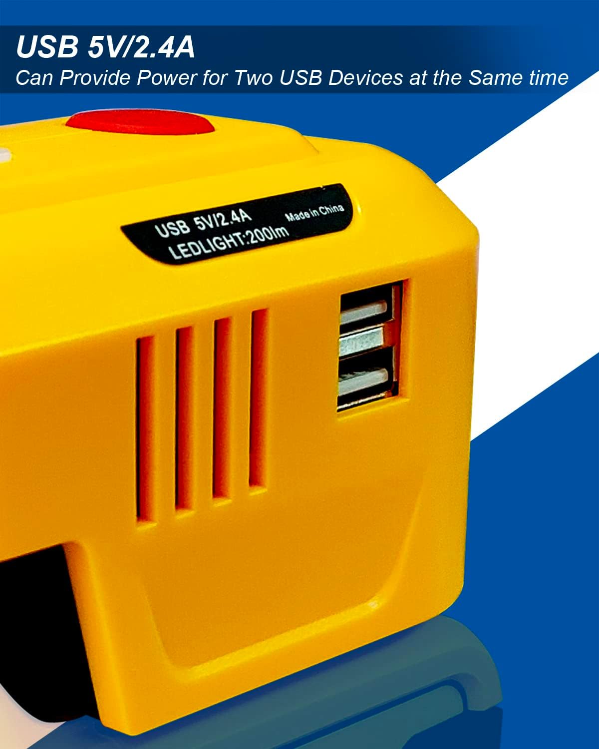 Generador inversor de corriente de 150 W apto para batería de iones de litio Dewalt de 18 V 20 V MAX XR, CC 20 V a CA 110 V-120 V estación de
