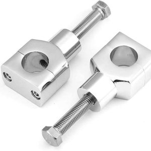 INNOGLOW Elevadores de manillar de motocicleta de 1 “abrazadera de montaje de manillar universal cromado barra redonda para Harley Kawasaki Suzuki INNOGLOW Elevadores de manillar de motocicleta de 1 “abrazadera de montaje de manillar universal cromado barra redonda para Harley Kawasaki Suzuki