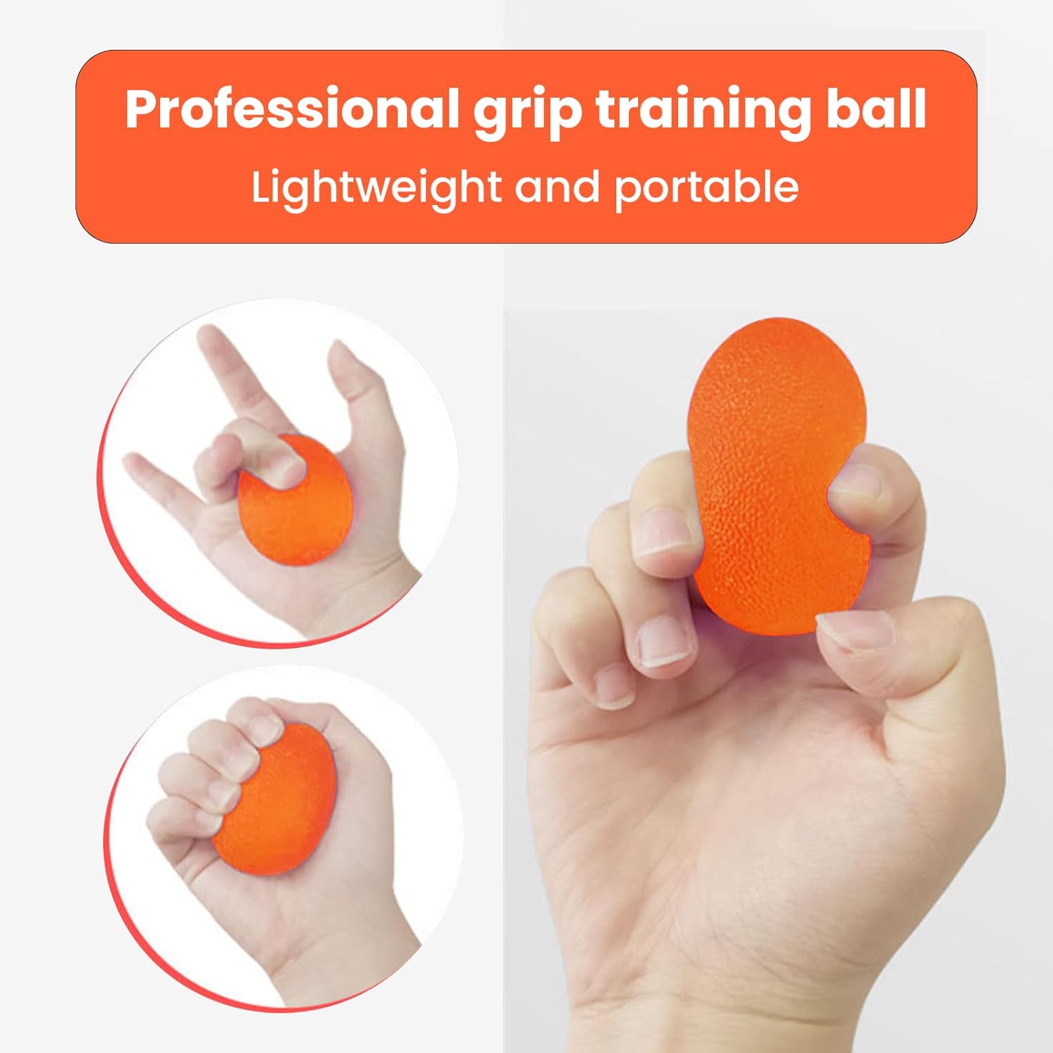 Kit de entrenamiento de fuerza de agarre, fortalecedor de dedos, fortalecedor de agarre de mano, ejercitador de extensión de mano, bola de alivio de