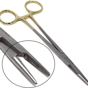 Soporte de aguja Olsen Hegar con mango dorado de 5.5 pulgadas, premium Soporte de aguja Olsen Hegar con mango dorado de 5.5 pulgadas, premium