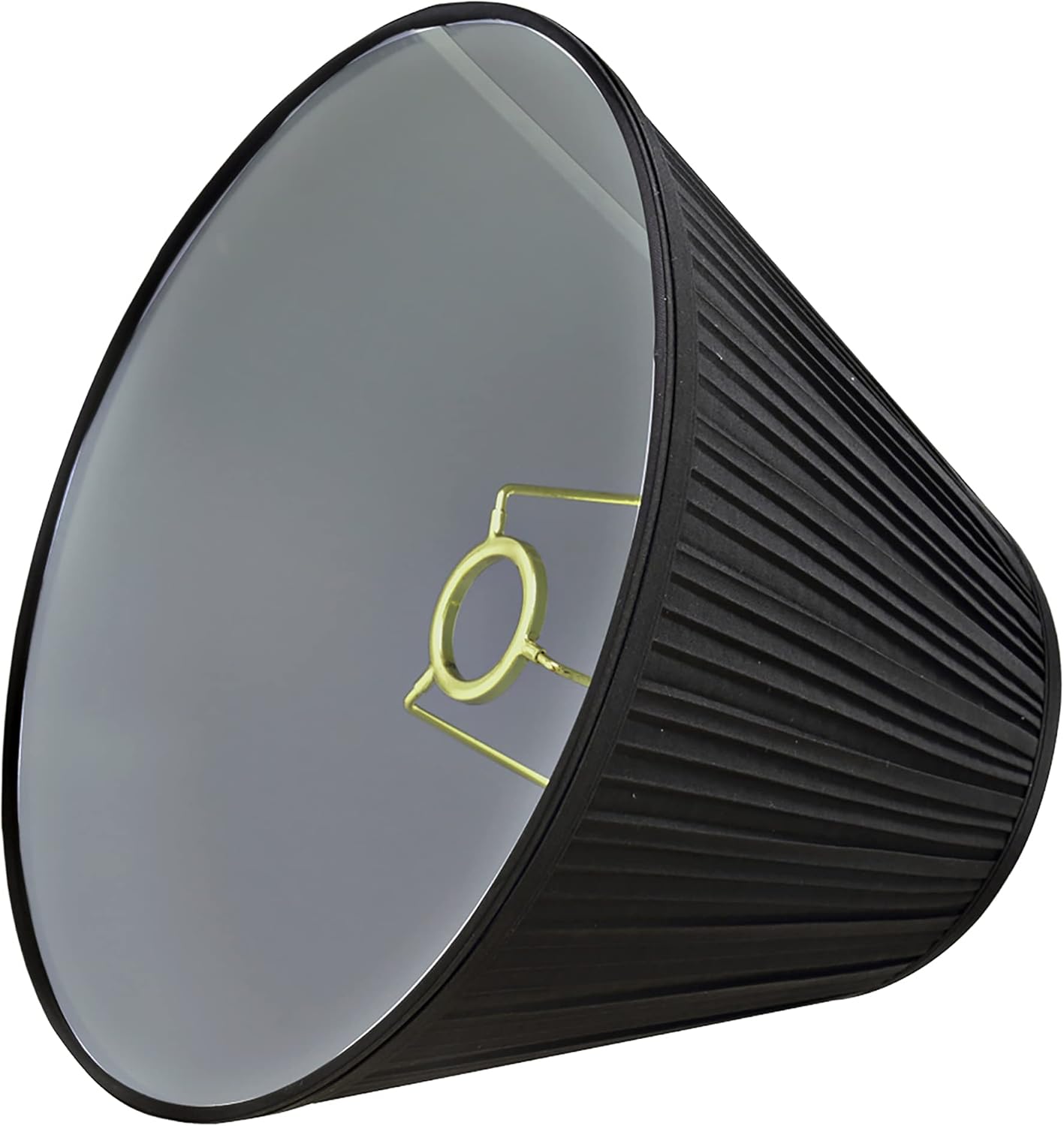 Aspen Creative 59127A Pantalla de lámpara de construcción con forma de imperio transicional, color negro, parte superior de 6 pulgadas x 12 pulgadas