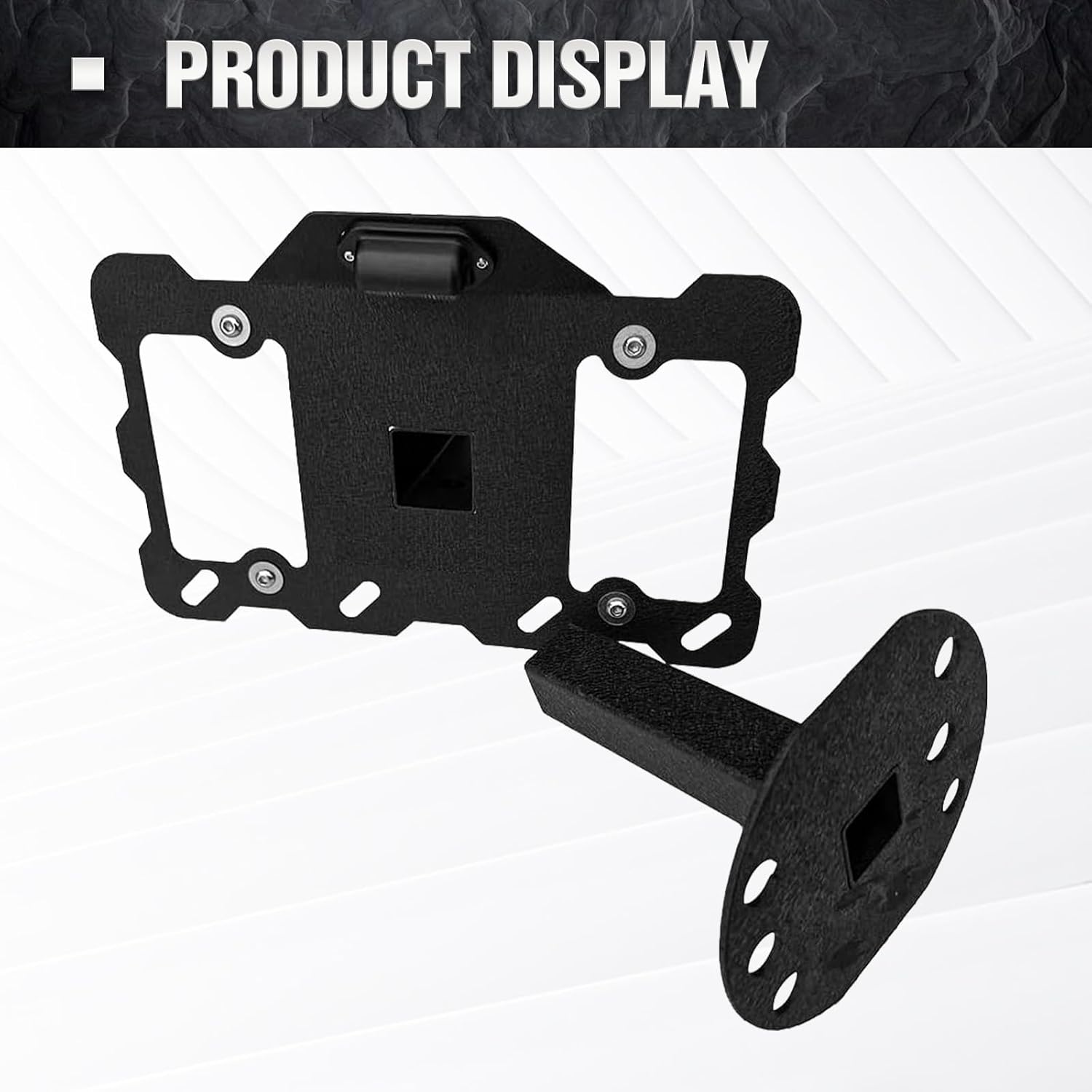Marco de matrícula de neumático de repuesto con luz LED compatible con Jeep Wrangler JK JKU y TJ y YJ 1987-2018, soporte de matrícula para montaje