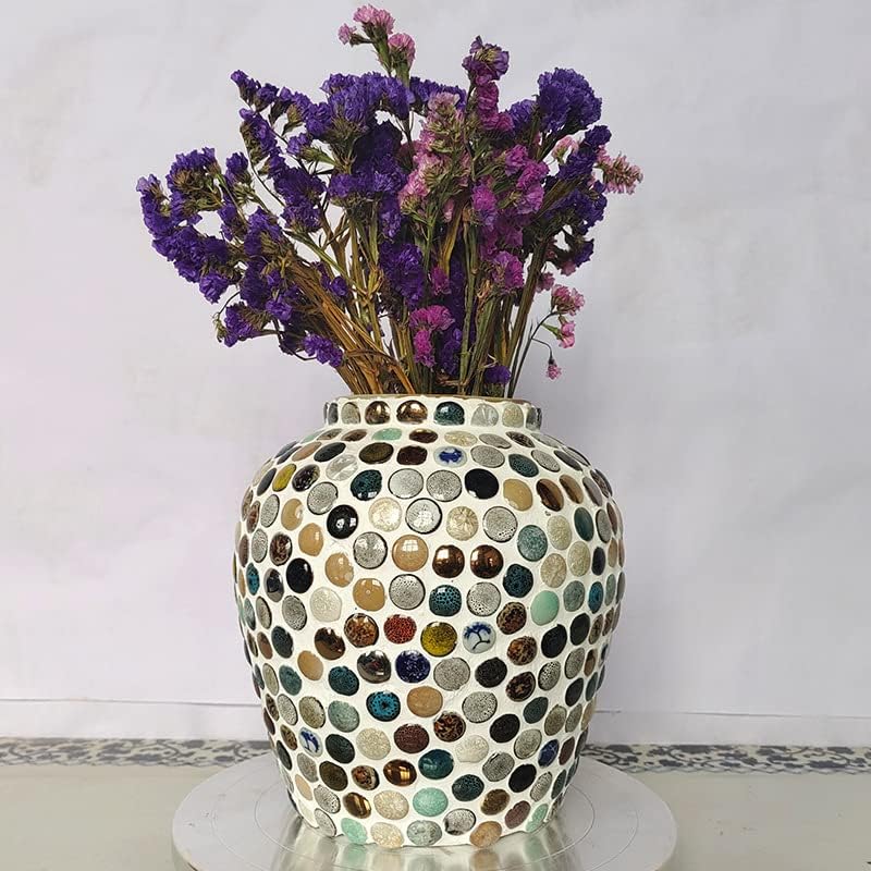 500g1.1lb Random Color Irregular Ceramics Mosaic Tiles,DIY Making Creative Ceramic Mosaic Tiles for DIY Craft Plates Flowerpots Vases Cups Mosaic