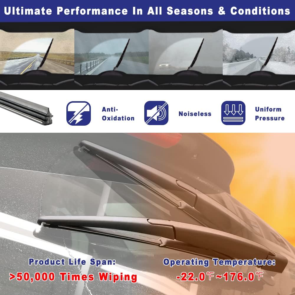 Kit de montaje de limpiaparabrisas trasero compatible con Honda Odyssey 2018-2021, Honda Passport 2019-2021, repuesto 76720THRA01, 76721T4NH01,