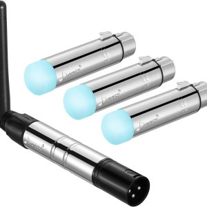 Donner Inalámbrico DMX DMX512 Dfi DJ 2.4G DMX Inalámbrico 3 Receptores con Indicadores LED Tricolor y 1 Transmisor Control de Iluminación LED para Donner Inalámbrico DMX DMX512 Dfi DJ 2.4G DMX Inalámbrico 3 Receptores con Indicadores LED Tricolor y 1 Transmisor Control de Iluminación LED para