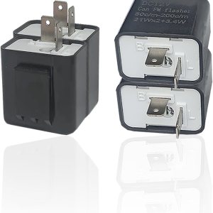 4 relés intermitentes para automóvil, CC de 12 V LED de frecuencia ajustable, relé de señal de giro de 2 pines, dispositivo de control de flash de 4 relés intermitentes para automóvil, CC de 12 V LED de frecuencia ajustable, relé de señal de giro de 2 pines, dispositivo de control de flash de