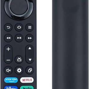 Remoto de voz de repuesto original (4. generación), con controles de TV, televisores inteligentes con 4 botones de acceso directo y control remoto Remoto de voz de repuesto original (4. generación), con controles de TV, televisores inteligentes con 4 botones de acceso directo y control remoto