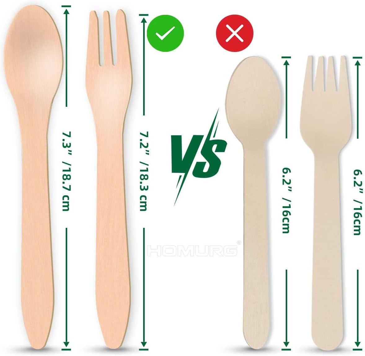 Tenedores y cucharas de madera desechables para 50 invitados, 100 unidades compostables para servir fiestas, juego de cubiertos de postre ensalada