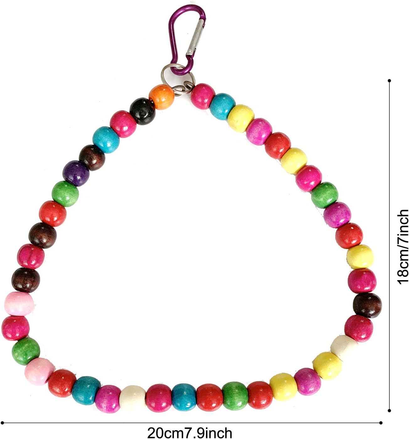 Accesorios para jaulas para pájaros, 8 piezas de plataforma colorida para percas para pájaros, hamaca de madera, columpios para pájaros con campanas