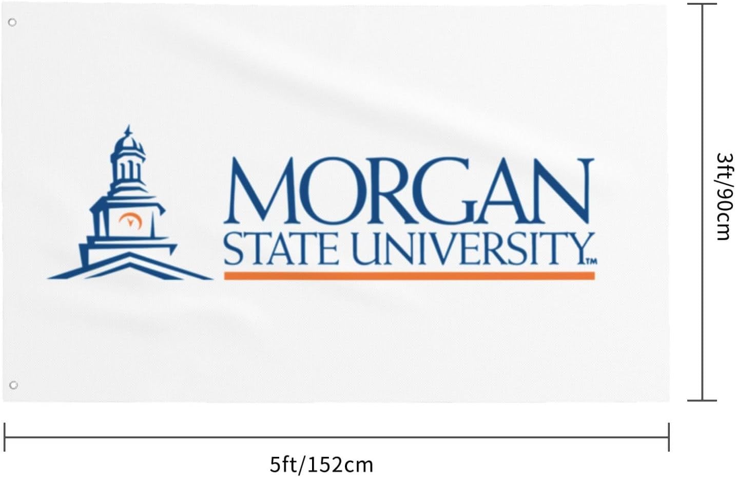 Morgan State University Logo 3 x 5 pies Bandera decorativa para exteriores, bandera de jardín, bandera individual para exteriores
