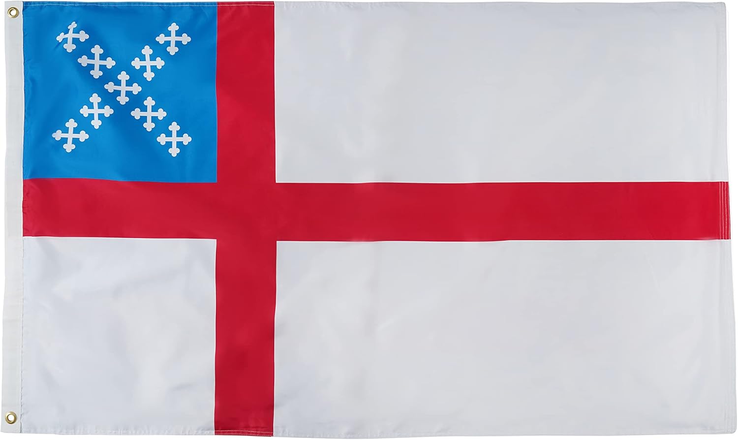 FRF FLAG Bandera de iglesia episcopal de 3 x 5 pies, bandera de iglesia cristiana de doble cara, con 2 ojales de latón y 4 filas de puntadas