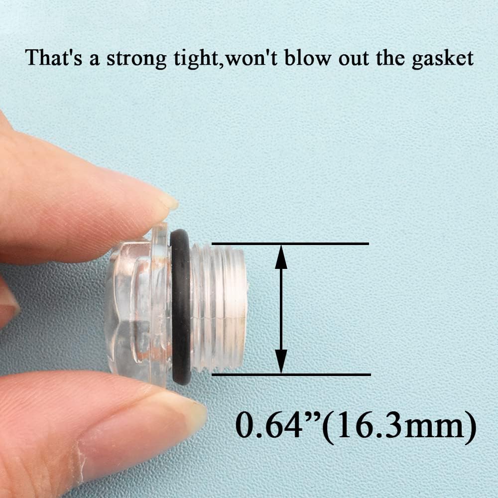 Hahiyo Medidor de nivel de vidrio de visión G38 pulgadas tamaño roscado transparente aceite líquido macho ajuste sin fugas, buen sello hilo de