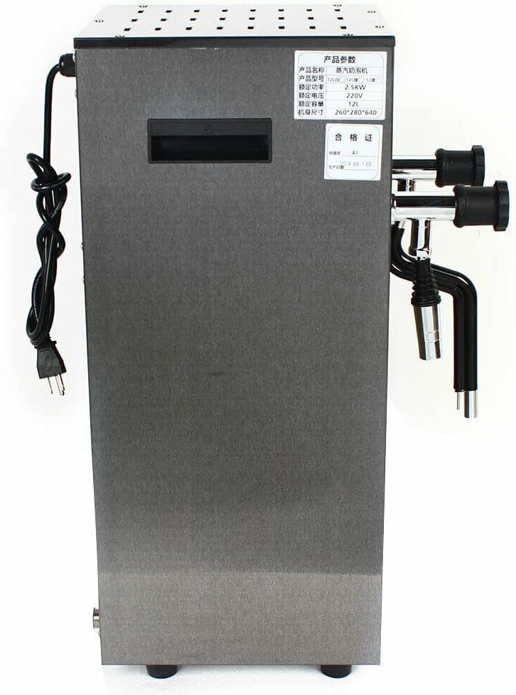 Máquina de vapor de agua eléctrica comercial de 2500 W, máquina de ebullición de agua de vapor de espuma de leche de café expreso, máquina de