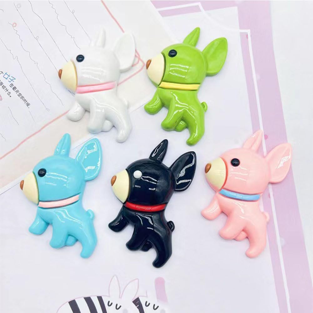 Lurtwais 5 calcomanías magnéticas para nevera con diseño de perro, diseño de animales de dibujos animados, para el hogar, cocina, oficina, pizarra
