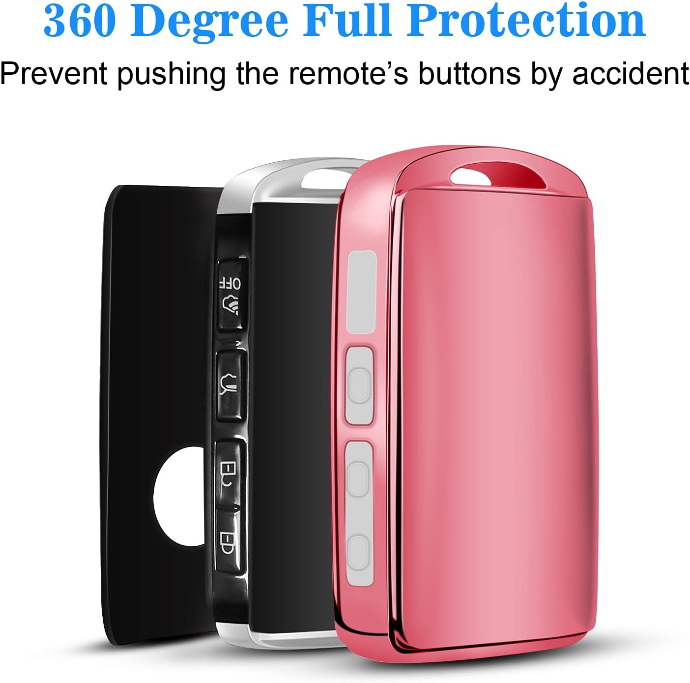 QBUC Funda para llavero Mazda, protector de TPU suave con llavero para Mazda 3 2019-2021, para Mazda 3 Hatchback, para Mazda CX-5, CX-30, CX-9,