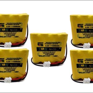 5PC Unitech AA900mAh 9.6V batería luz de emergencia 9.6V 1.1Ah NiCD 5PC Unitech AA900mAh 9.6V batería luz de emergencia 9.6V 1.1Ah NiCD