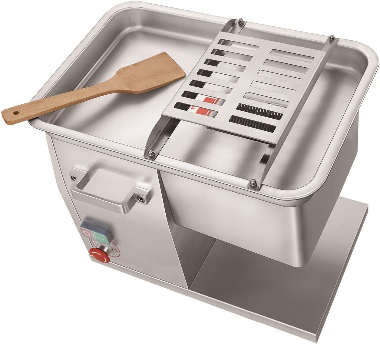 KWS SL-48 1320W 1.8HP Cortador eléctrico de carne fresca de acero inoxidable para restaurantedelicatessencarnicería (0.197 in) (variación de grosor