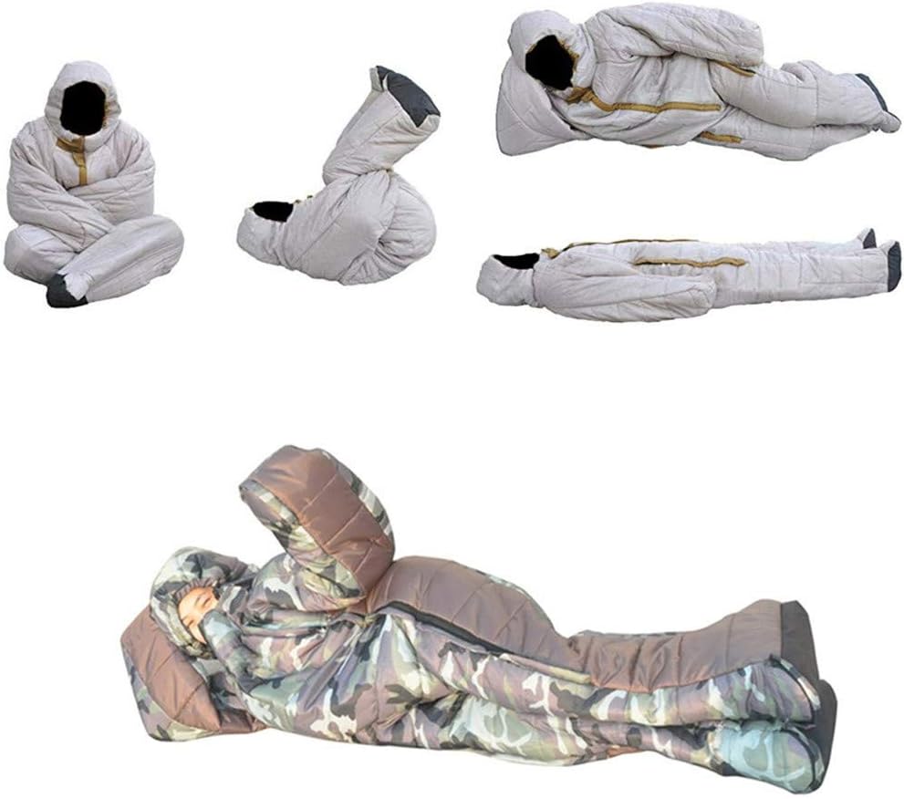 Gaorui Saco de dormir para mamá humanoide saco de dormir para acampar al aire libre, saco de dormir de invierno para interiores y exteriores,