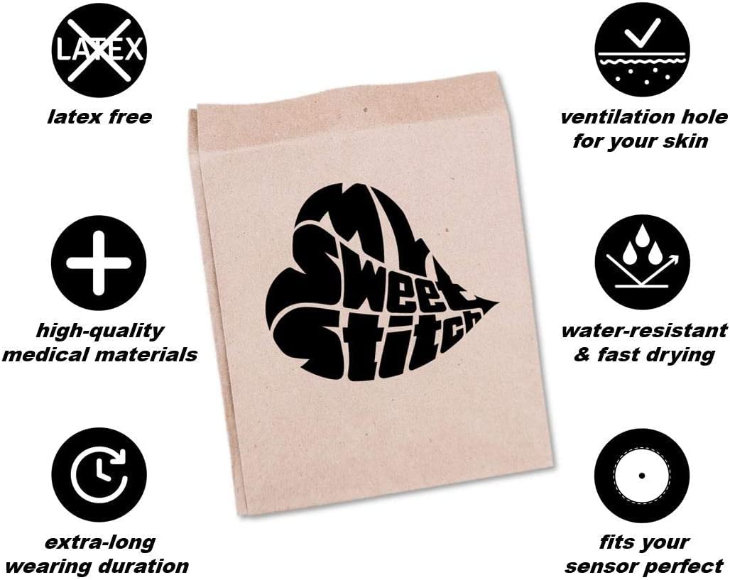 Paquete de 25 cubiertas de sensores Freestyle Libre 3 impermeables con orificio de ventilación azul hielo – Dura hasta 14 días, parches adhesivos a