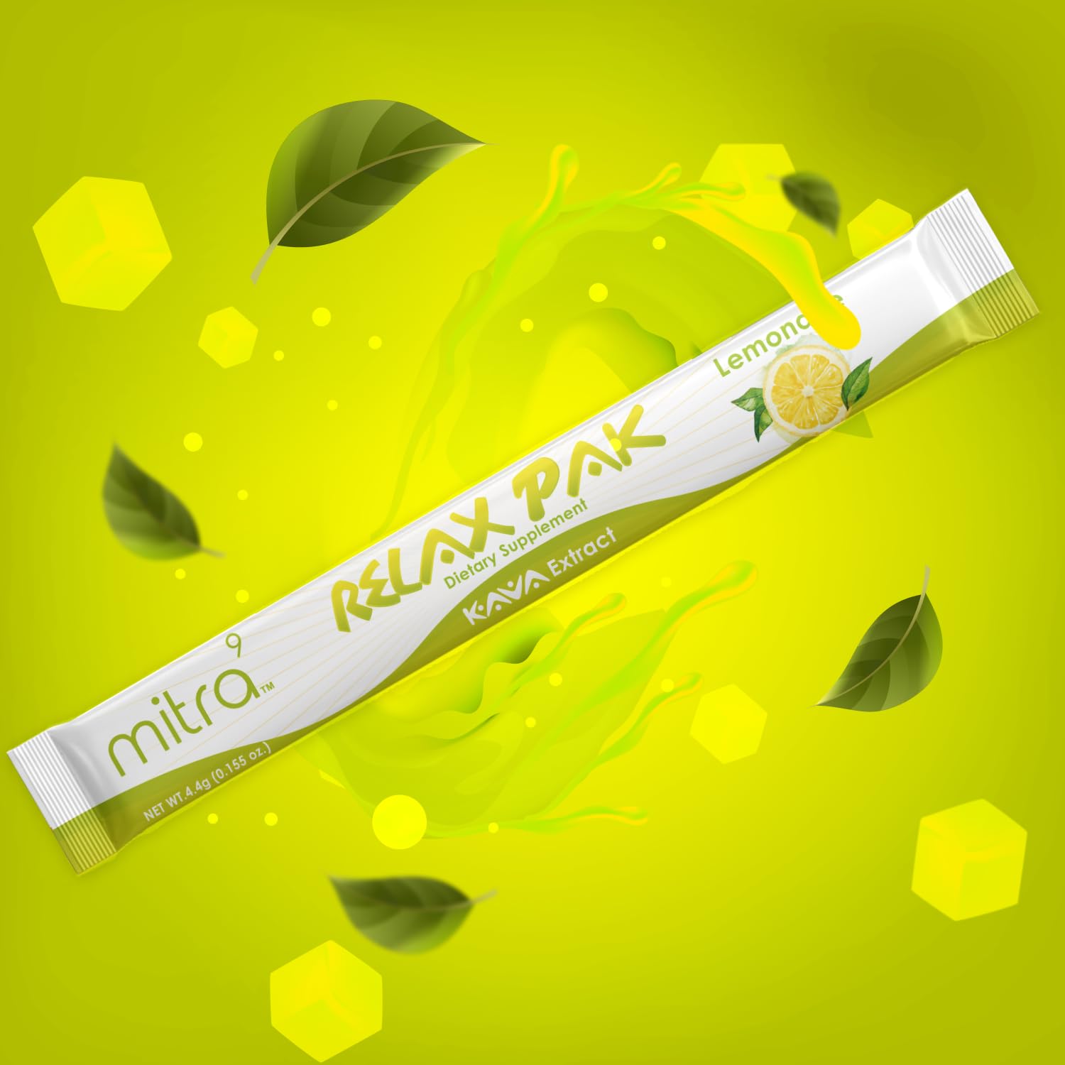 MITRA-9 Kava Powder RelaxPak – Paquetes de polvo de extracto de kava de limonada  Potenciador del estado de ánimo  A base de plantas  Promueve la