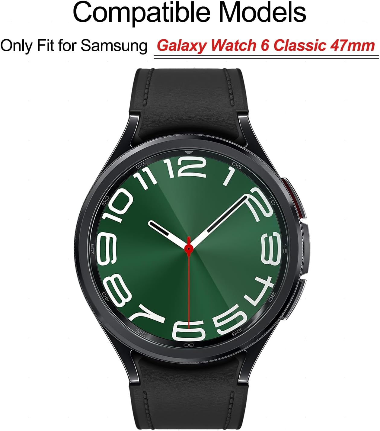 ZPJPPLX – Paquete de 5 protectores de pantalla para Galaxy Watch 6 Classic de 1.732 pulgadas, protector de pantalla de vidrio templado impermeable