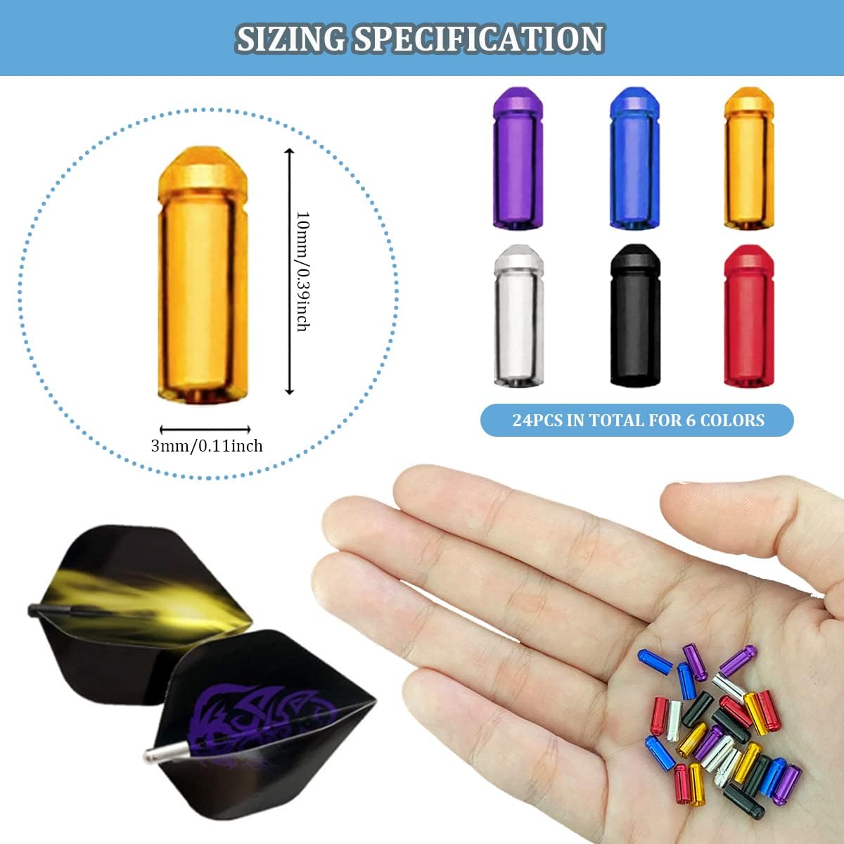 2448 piezas de dardos protectores de ala de vuelo de dardos de aleación de aluminio corrector fijo de 90 grados accesorios de dardos de competencia