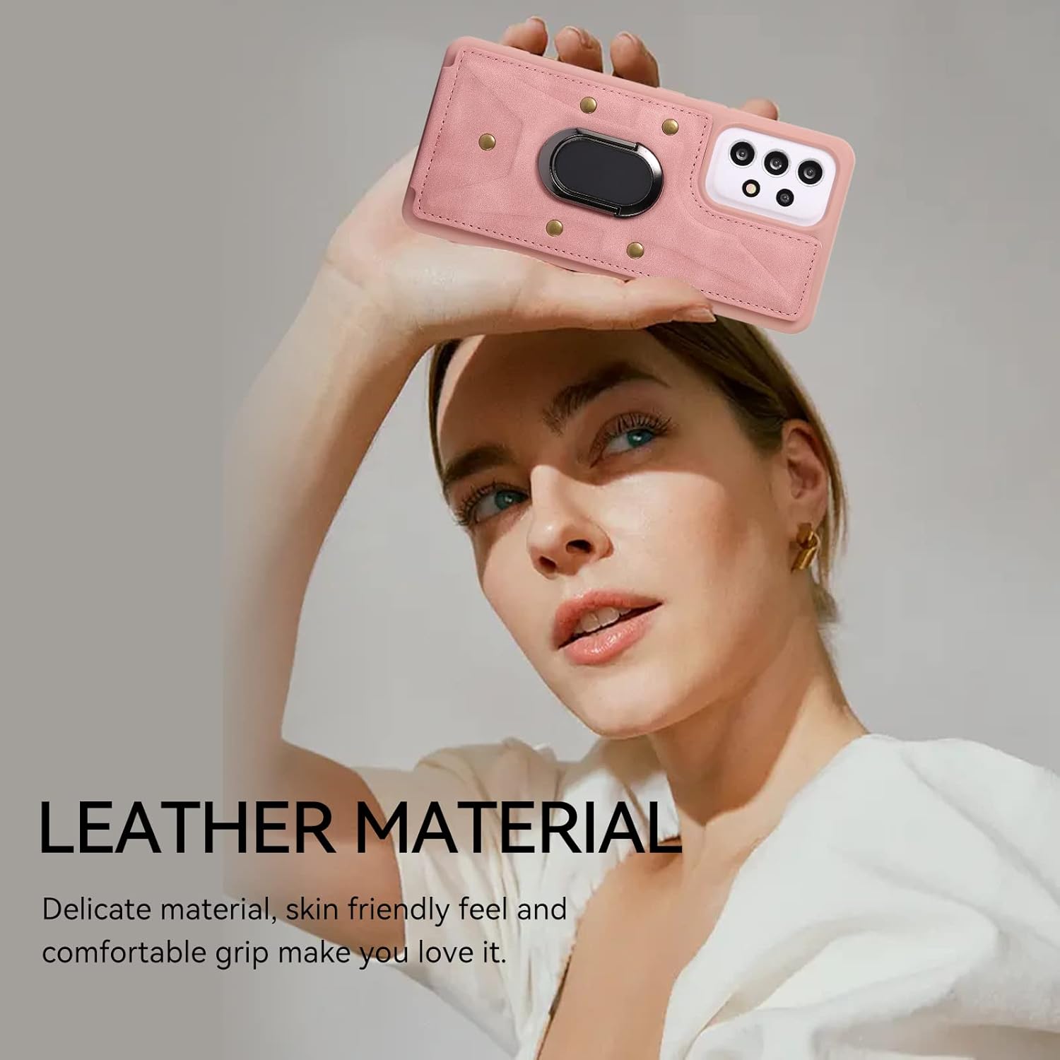 Asuwish Funda de teléfono para Samsung Galaxy A52A52S 5G Funda tipo cartera con protector de pantalla de vidrio templado y soporte de anillo para