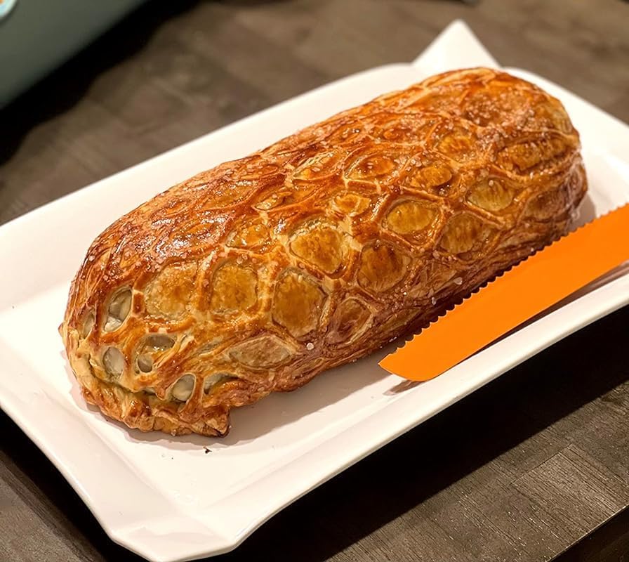 Cortador de rodillo de corteza de pastelería de pan de pizza de celosía superior de celosía de acero inoxidable, mango de madera